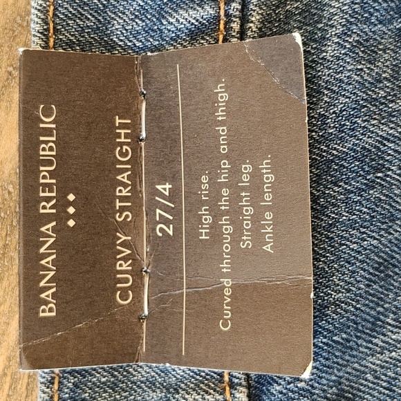 New BR Curvy Straight Jeans Size 27/4 - Picture 4 of 10